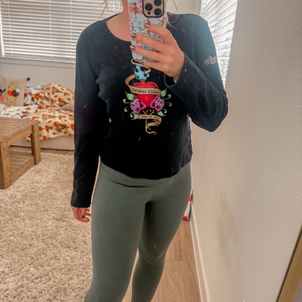 Harley-Davidson Black Crop Top with Colorful Graphic